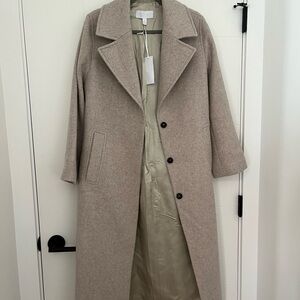 The White Company Tan Trench Coat with Wide Lapels